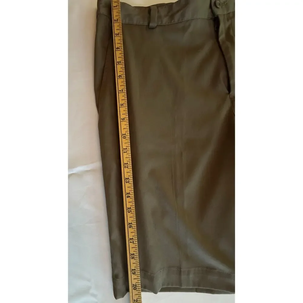 Nike Golf FitDry Shorts Mens 34 Olive Brown Stretch 10 Inch Performance Outdoor
